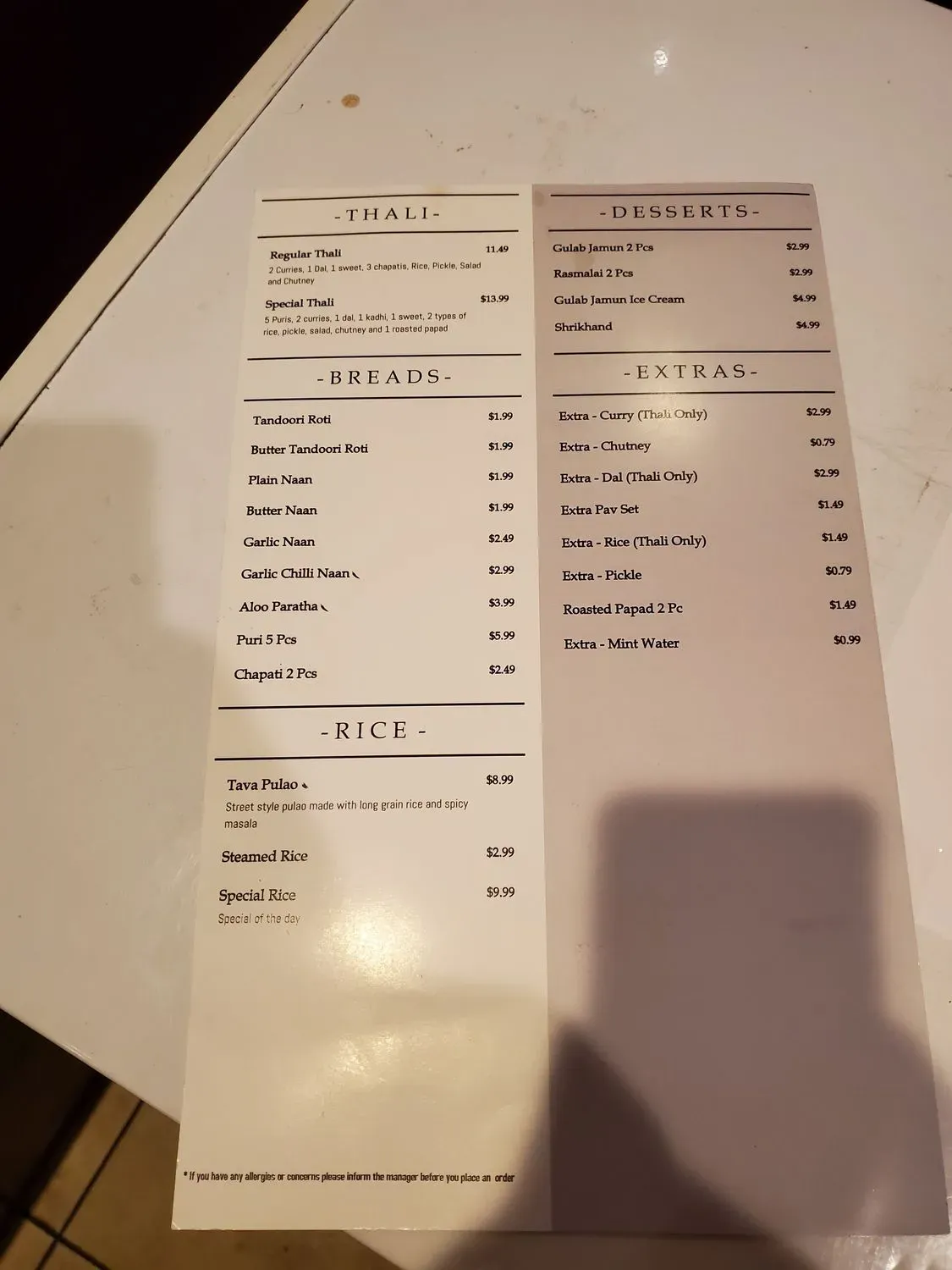 Menu 1