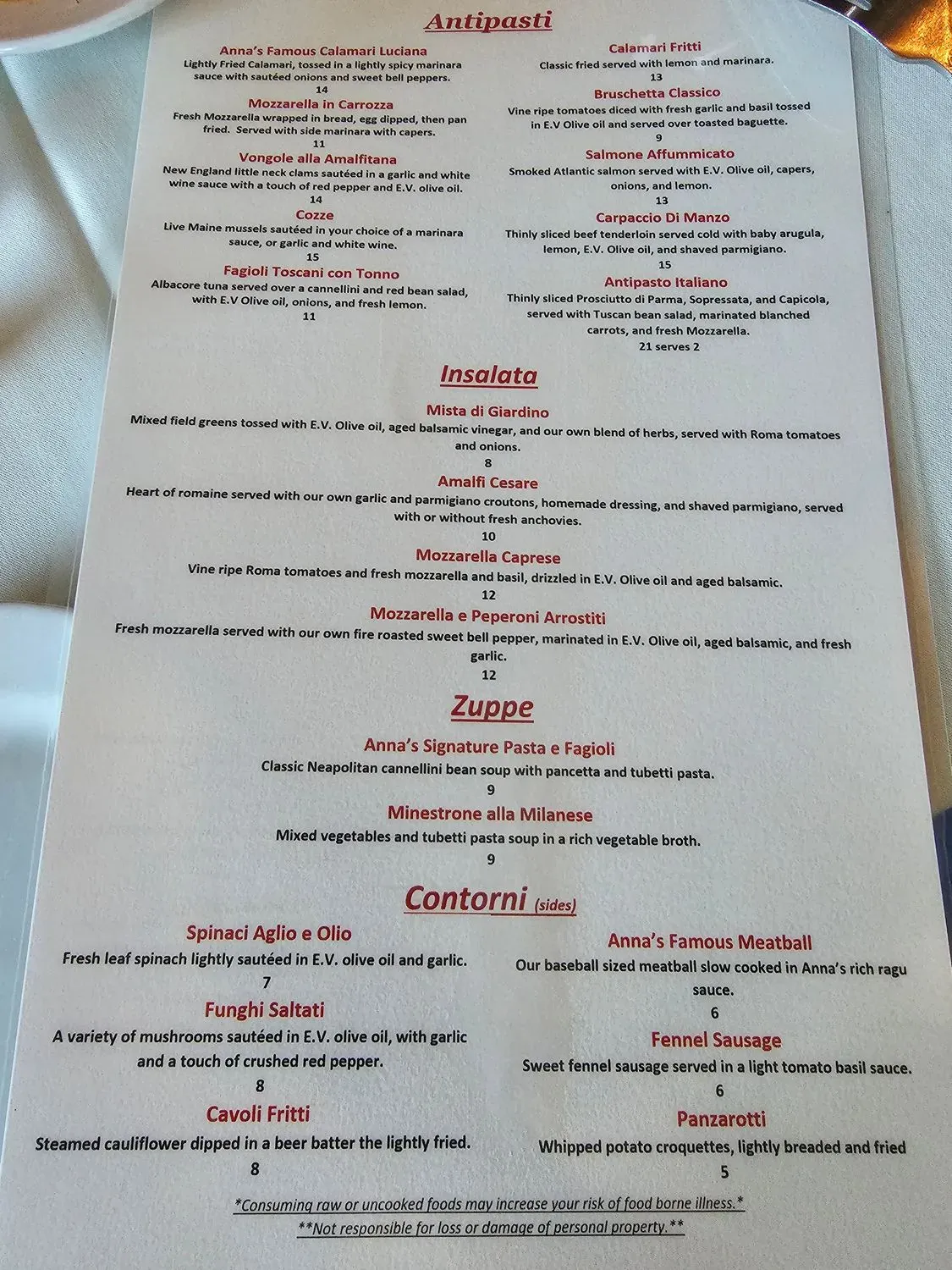 Menu 1