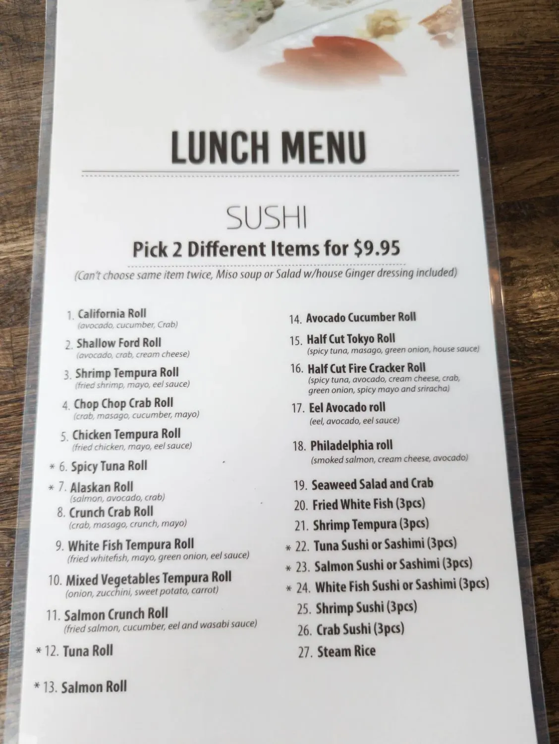 Menu 5