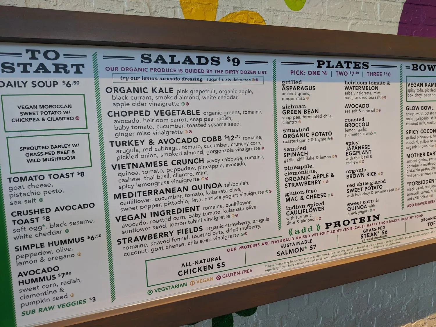 Flower Child Menu - Updated November 2025