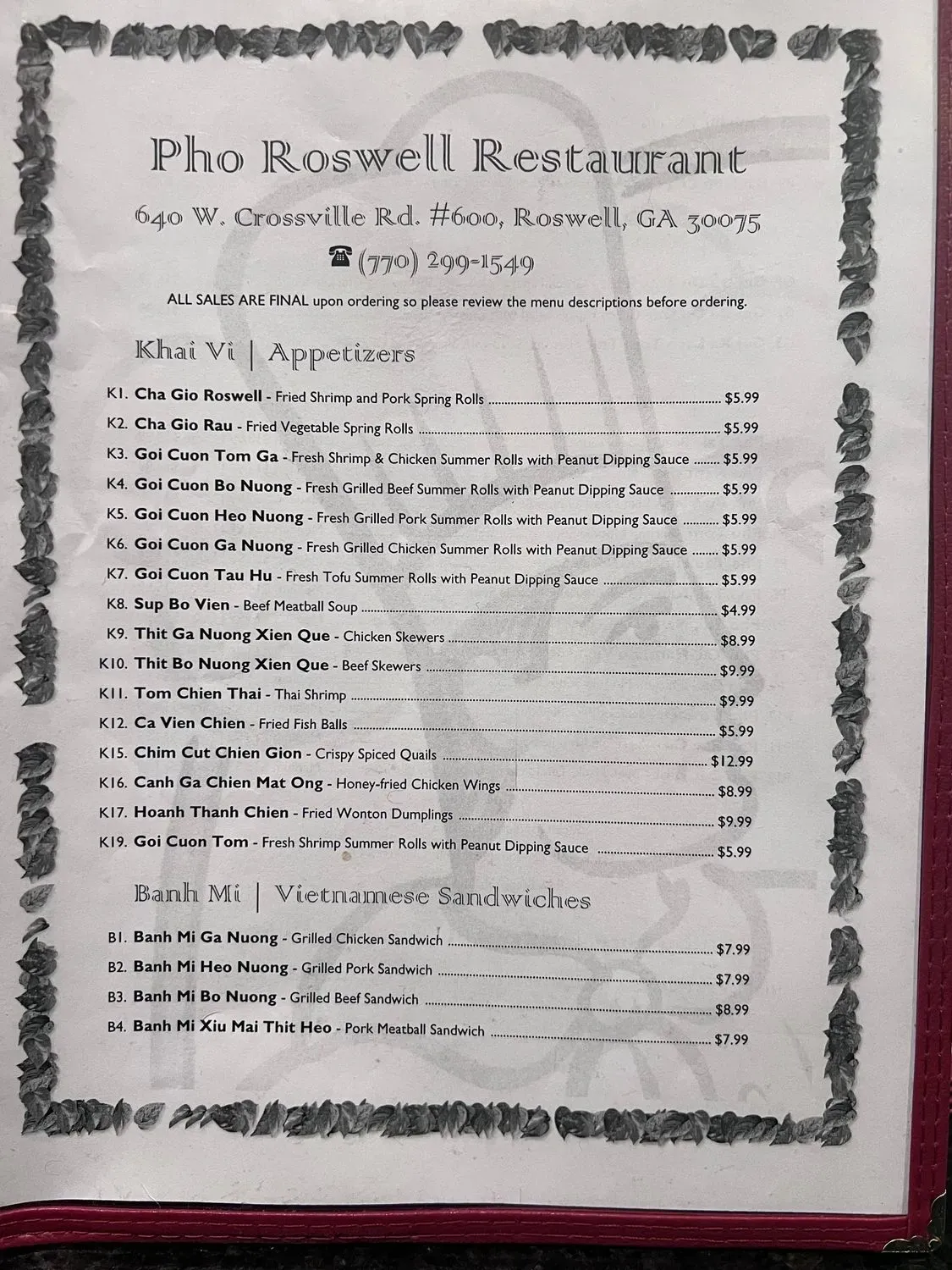 Menu 1