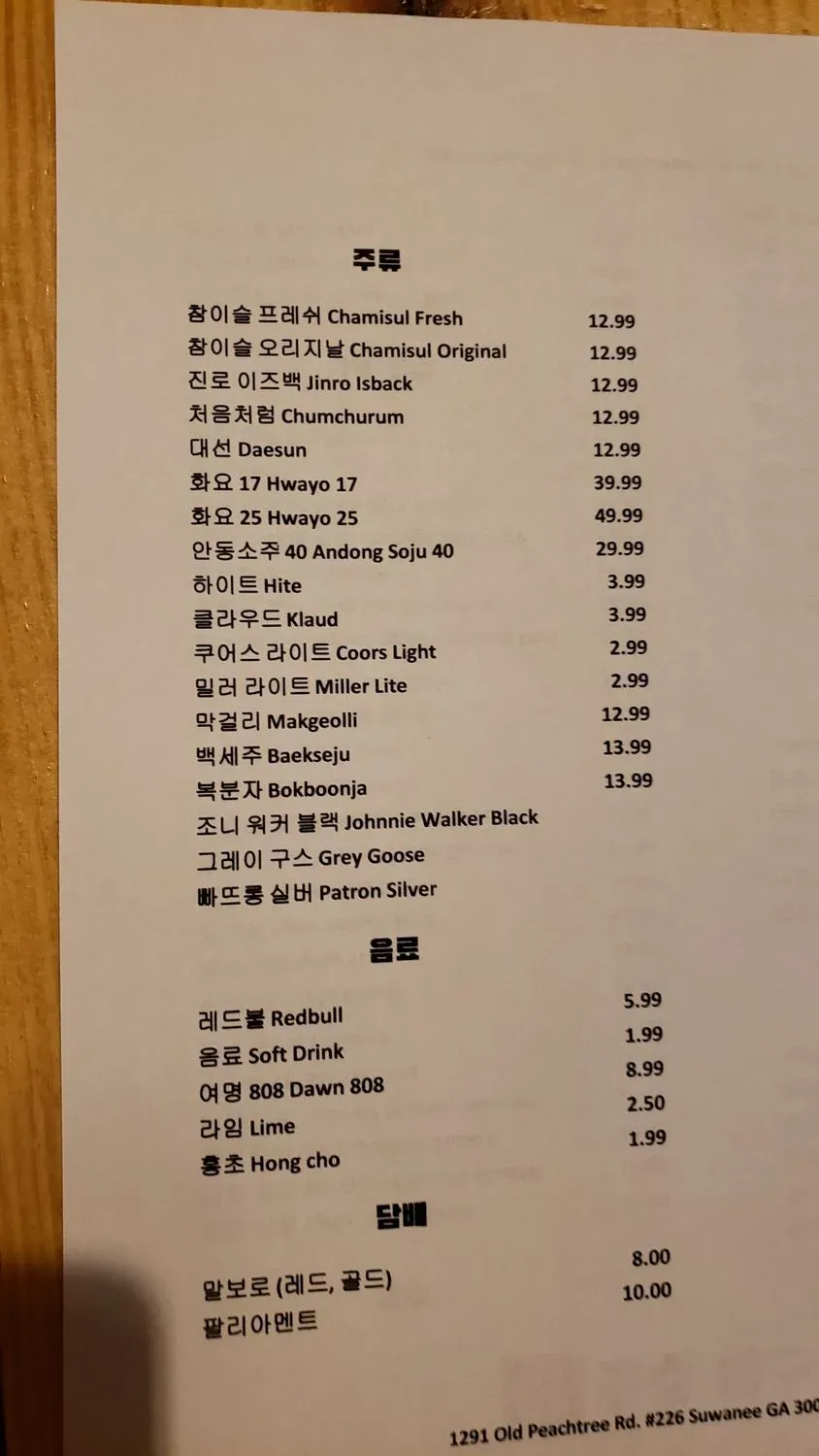 Menu 4