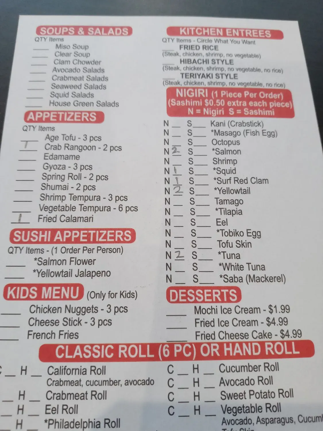 Menu 6