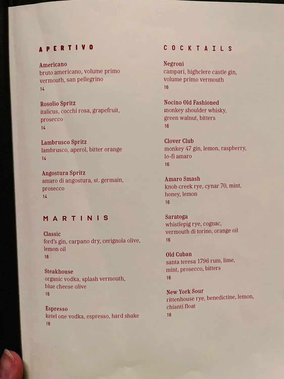 Menu 1