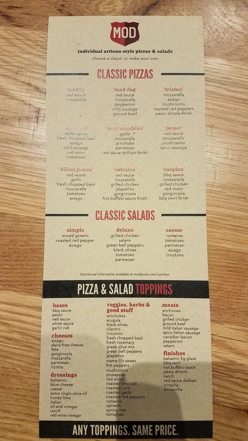 Menu 5