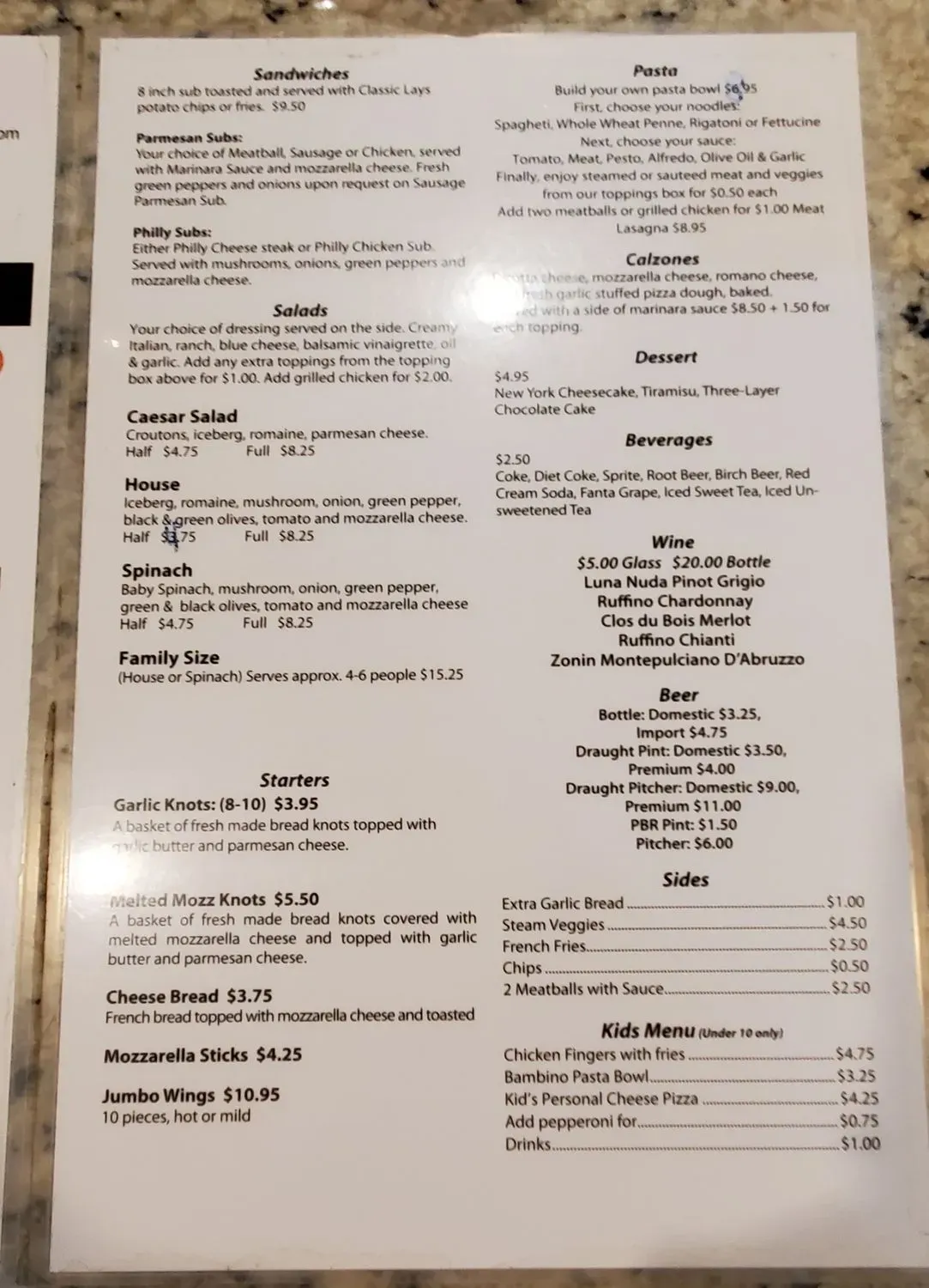 Menu 2