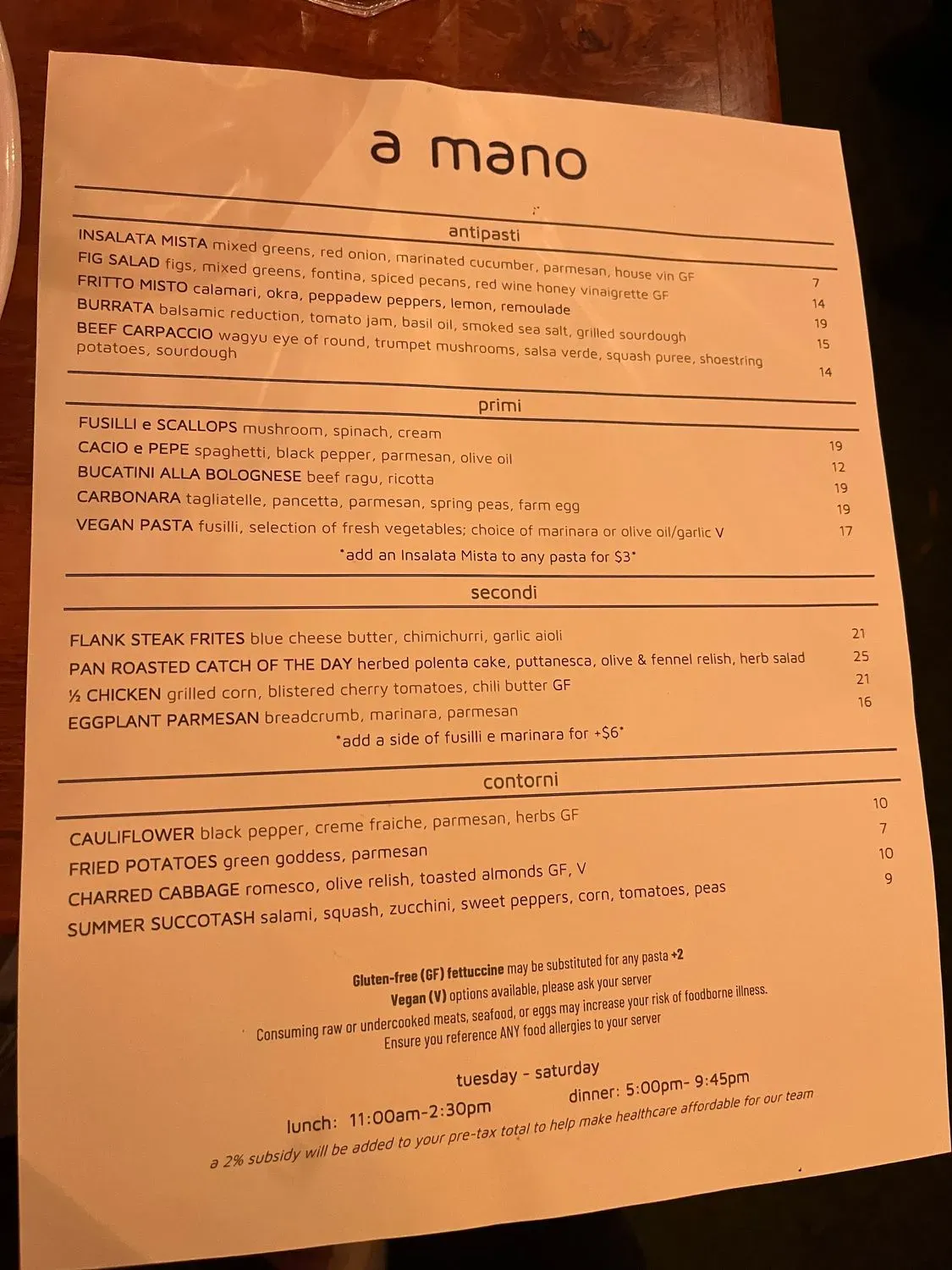 Menu 1