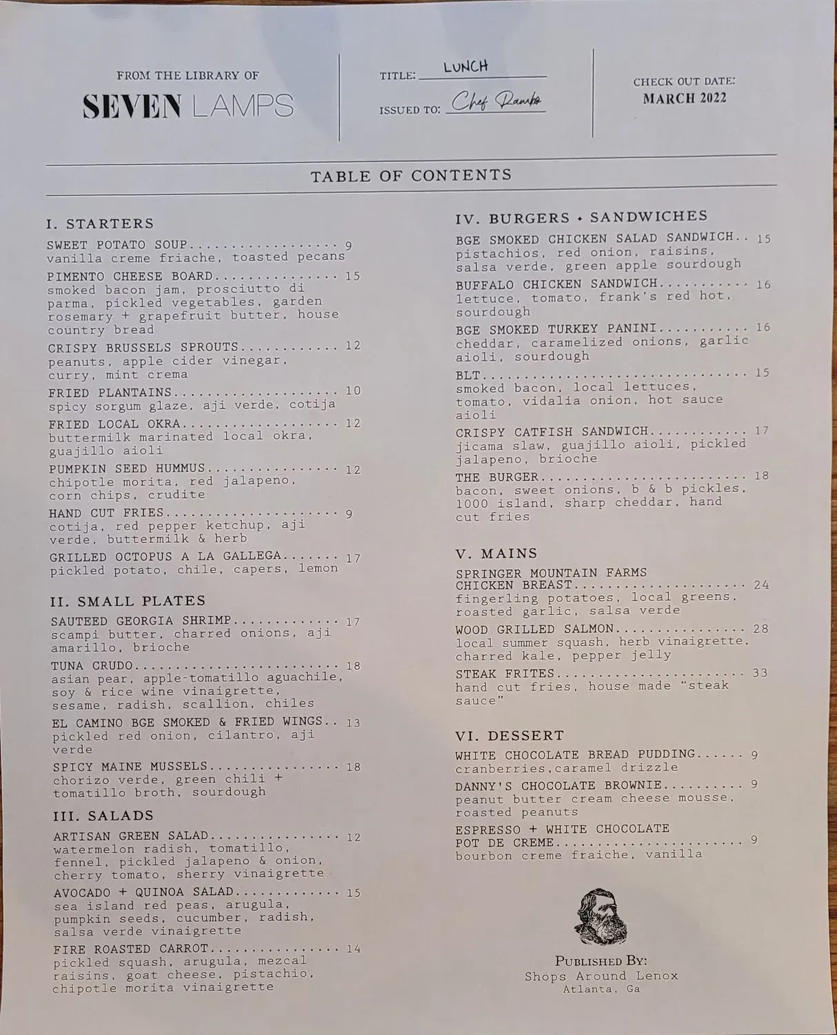 Menu 1