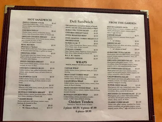 Menu 4