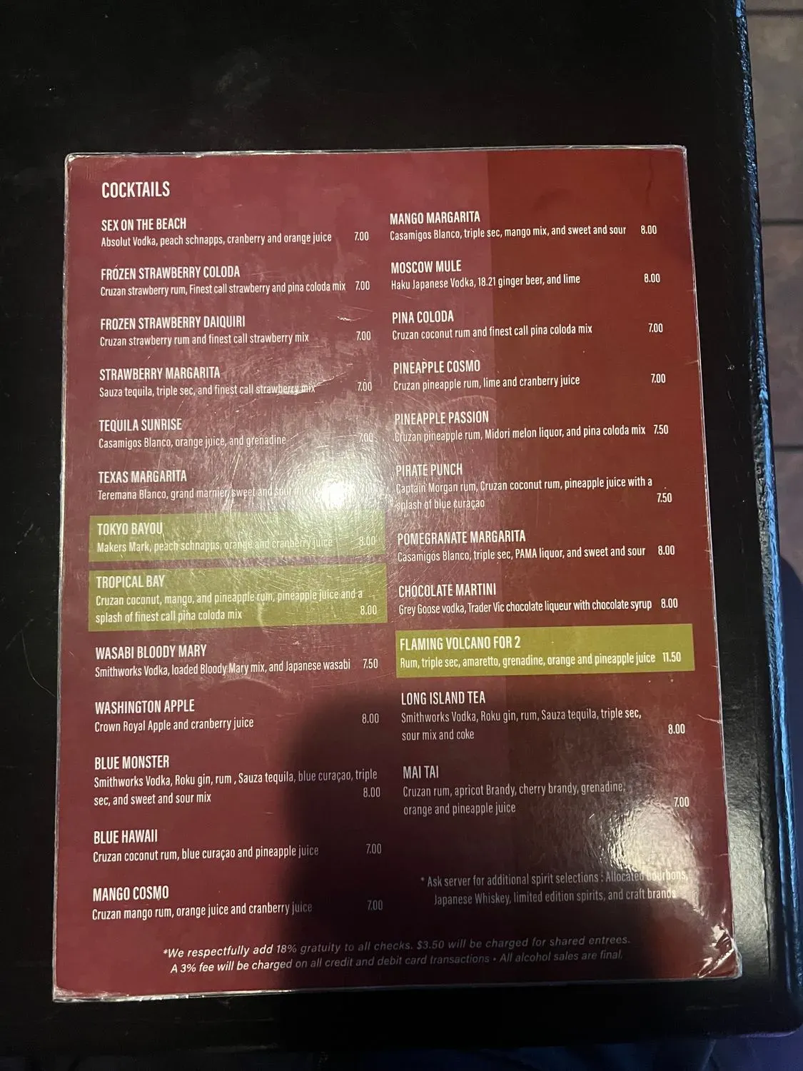 Menu 5