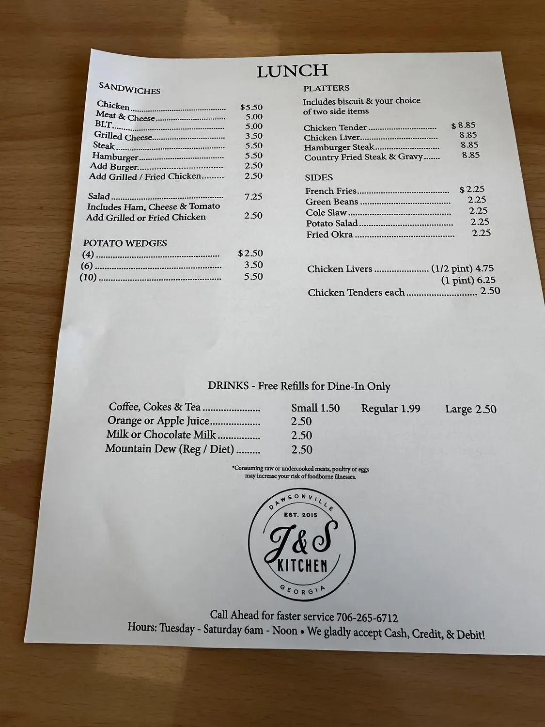 Menu 1