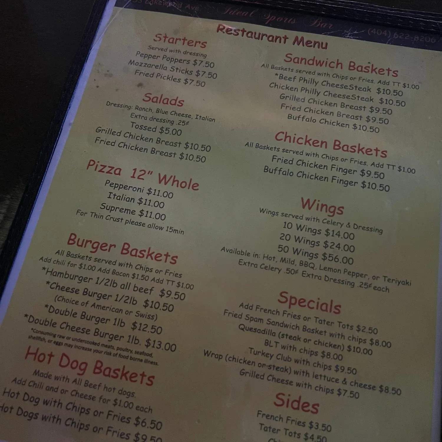 Menu 2