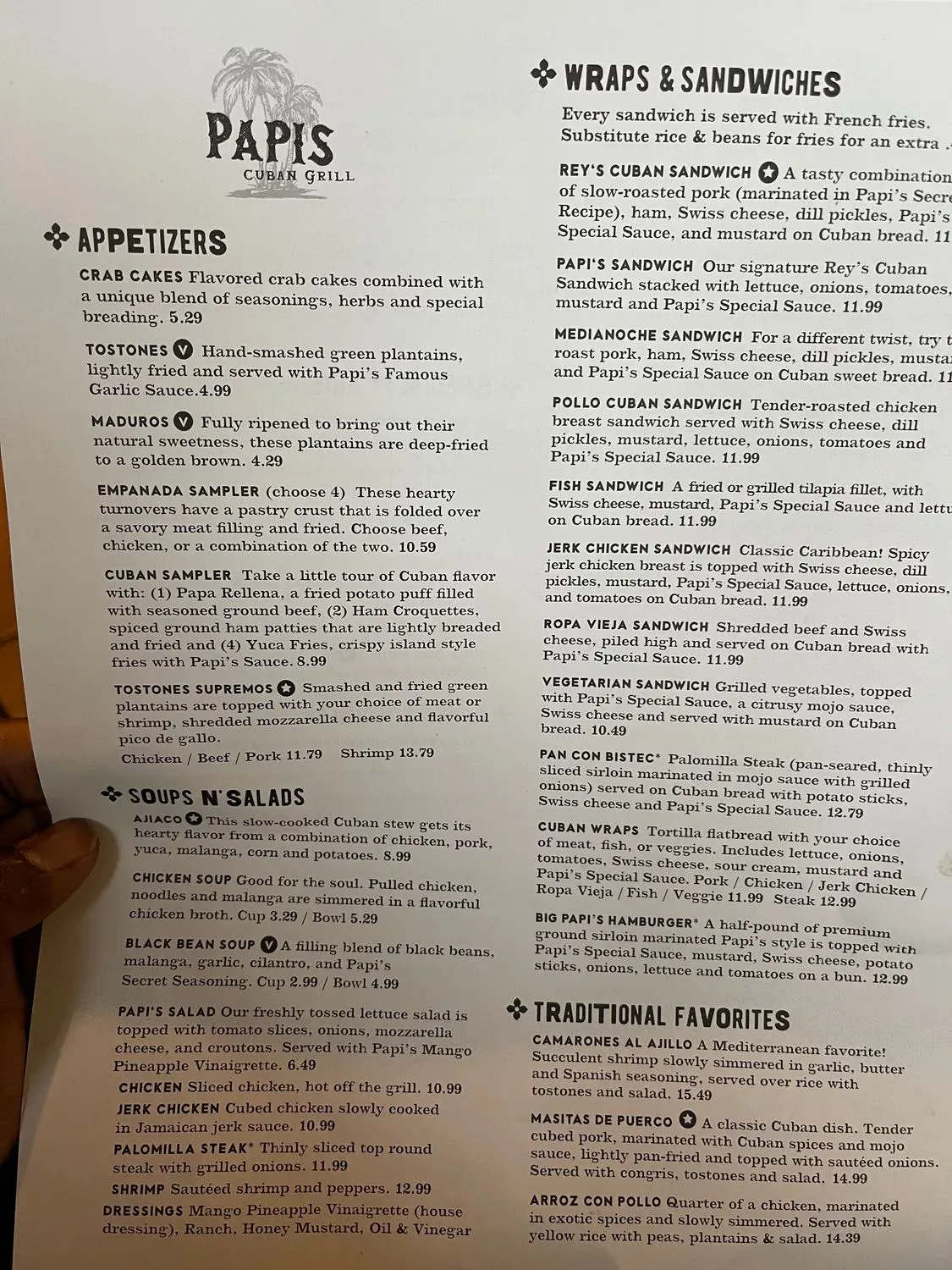 Papi's Cuban & Caribbean Grill Menu - Updated November 2025