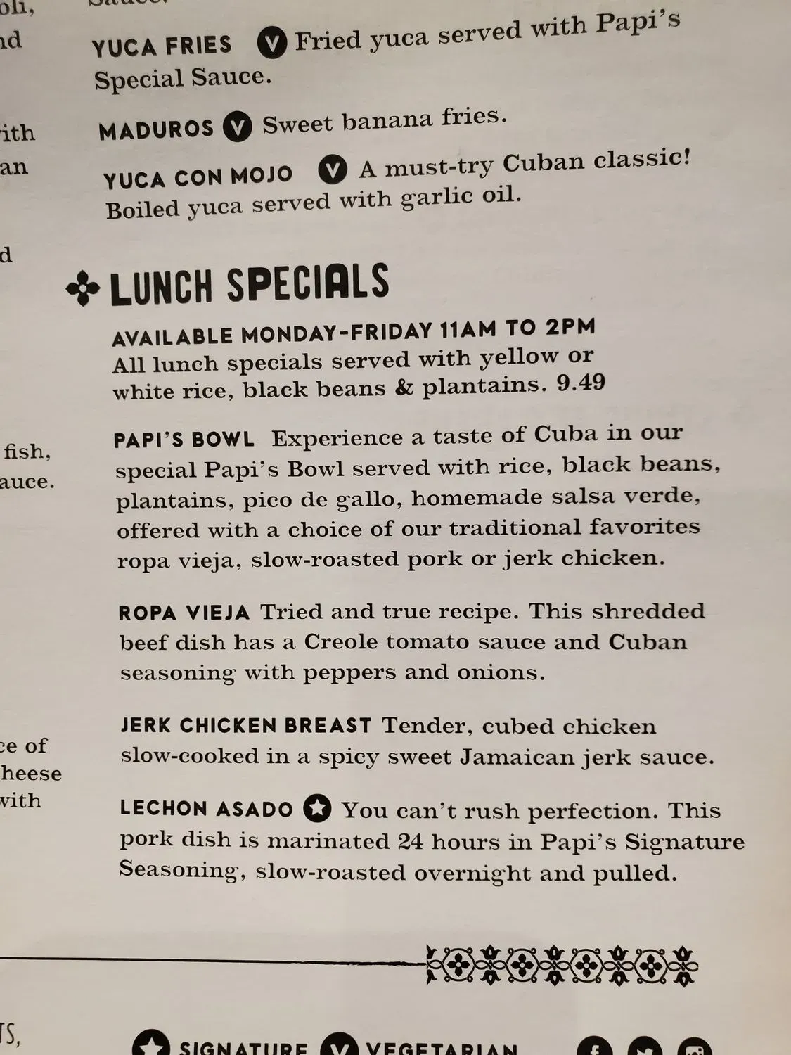 Papi's Cuban & Caribbean Grill Menu - Updated November 2025
