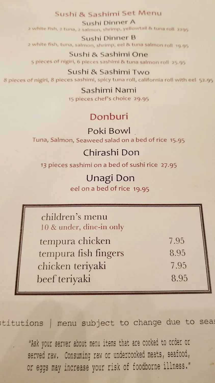 Menu 5