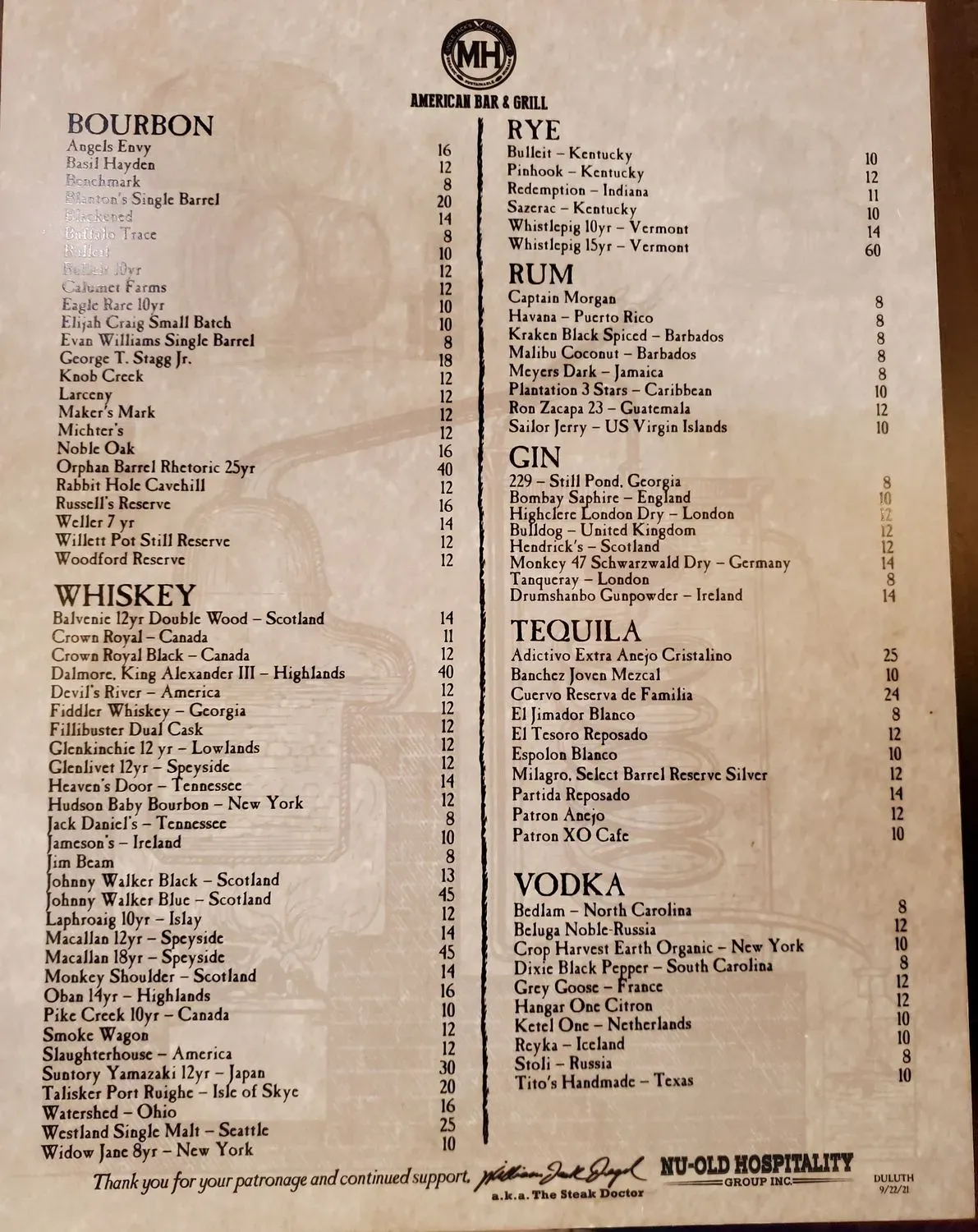 Menu 1