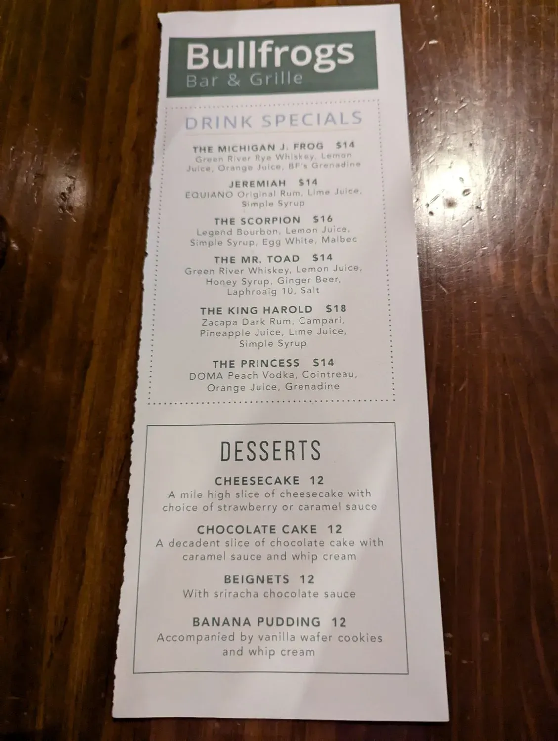 Menu 2