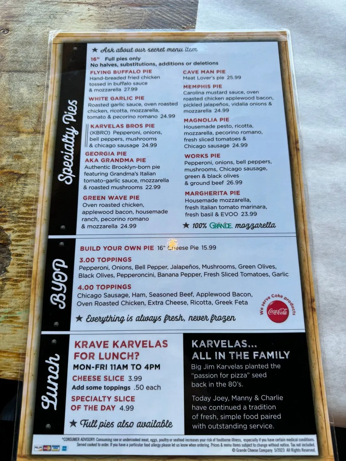 Menu 1