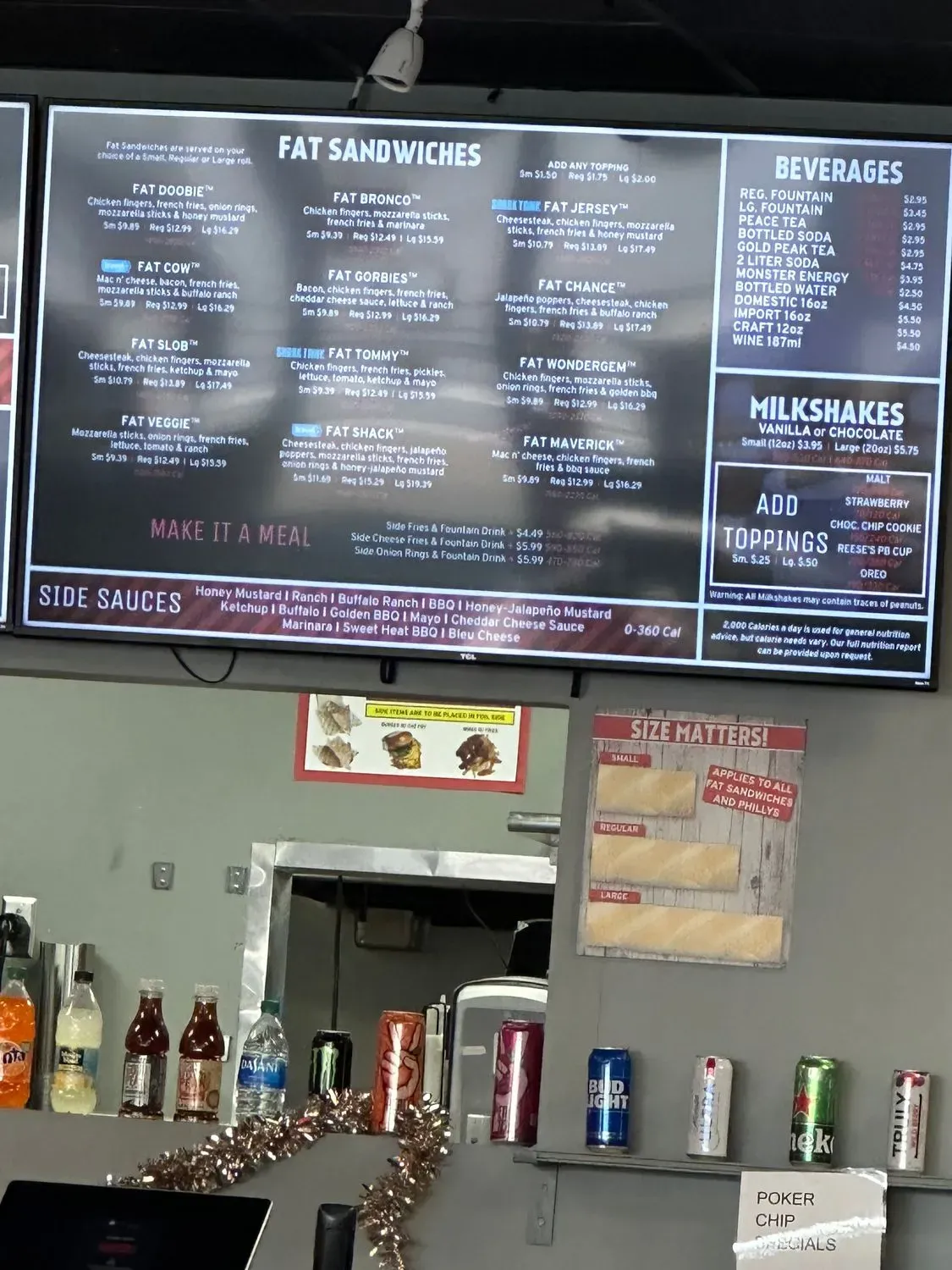 Fat Shack Menu - Updated November 2025