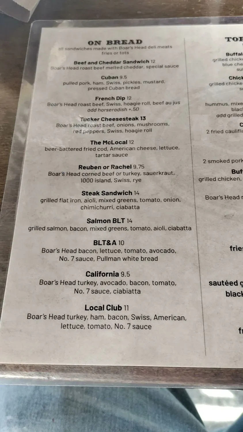 Menu 2