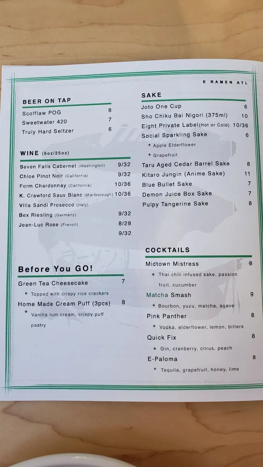 Menu 6