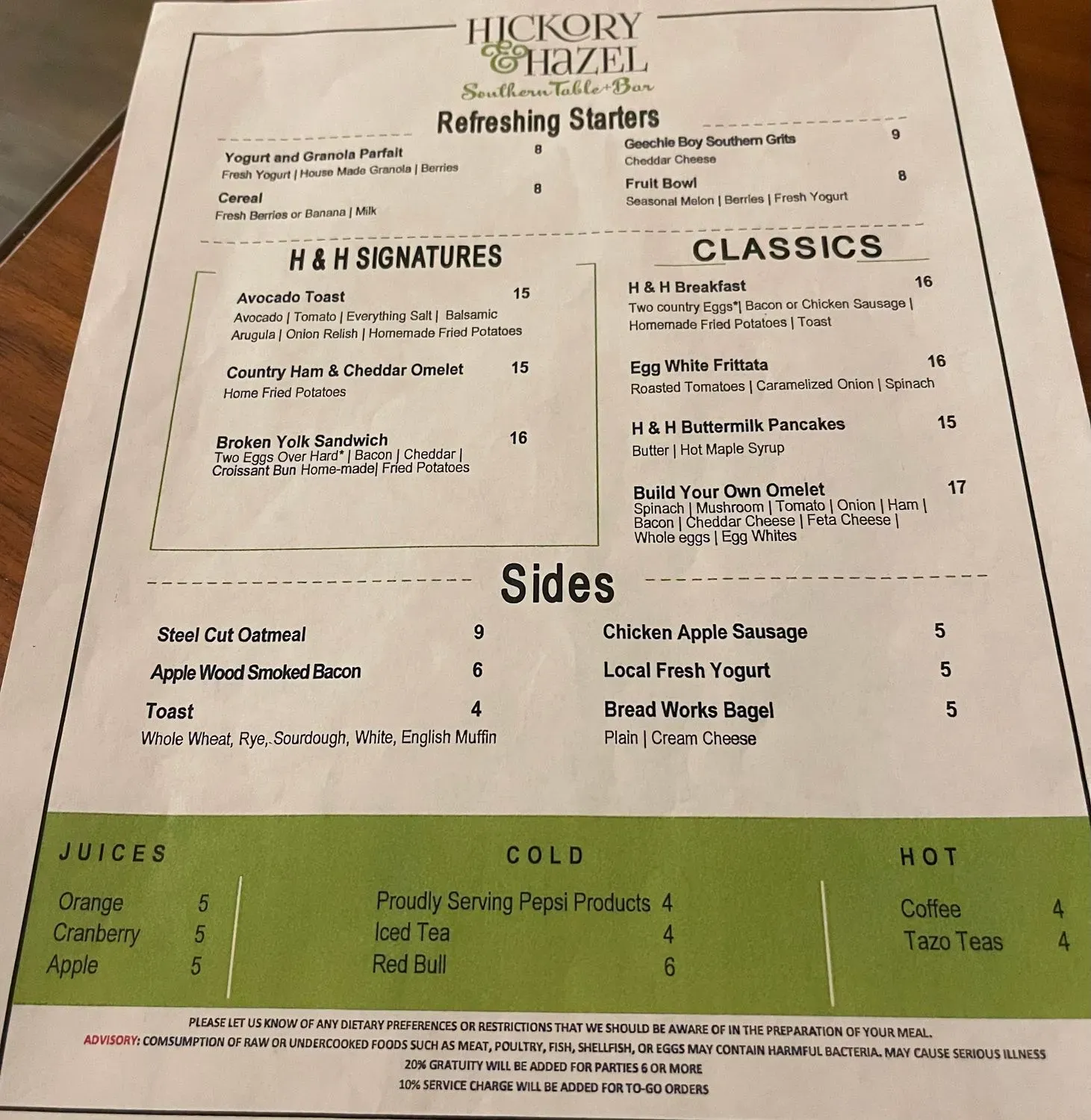 Menu 1