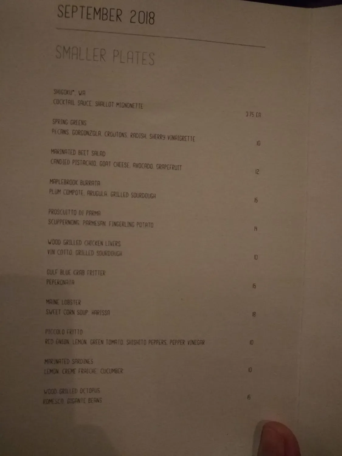 Menu 5