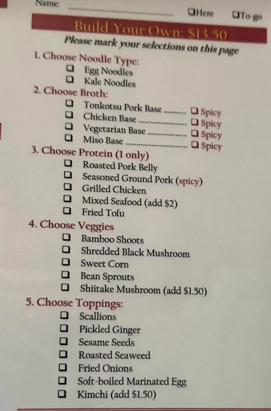 Menu 5