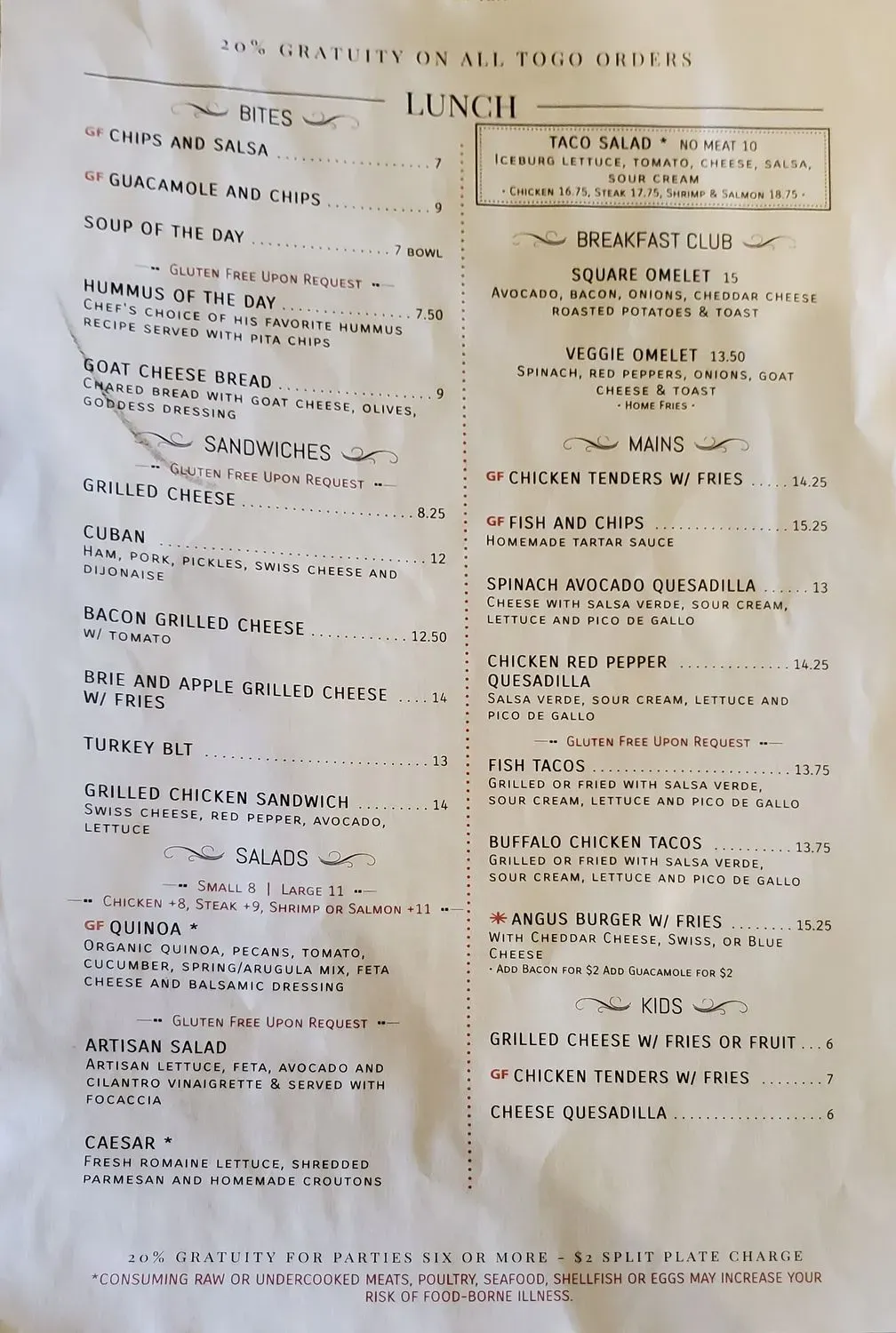 Menu 1