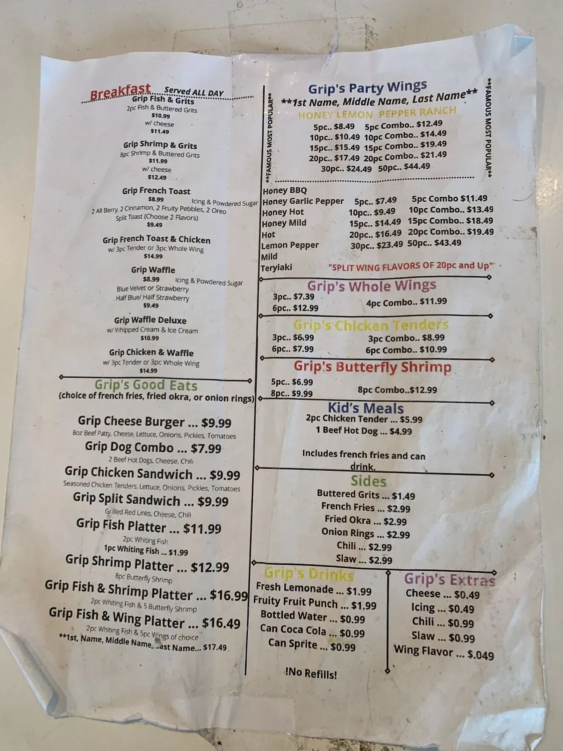 Menu 5