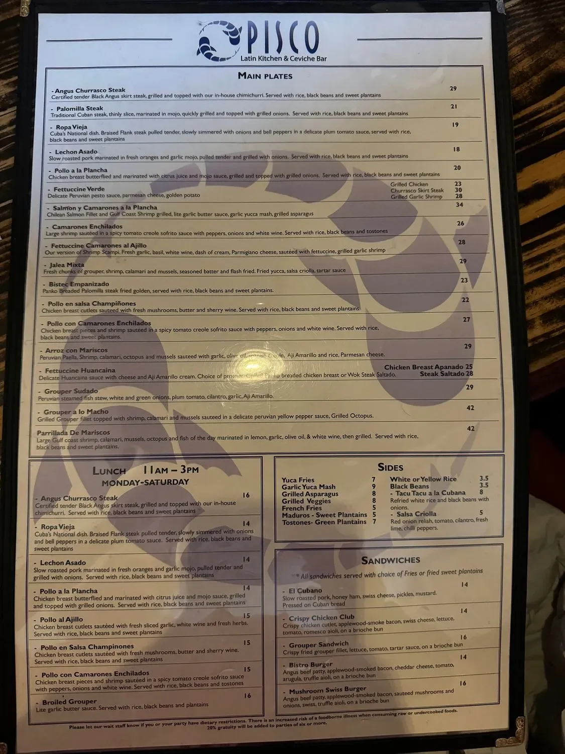 Menu 5