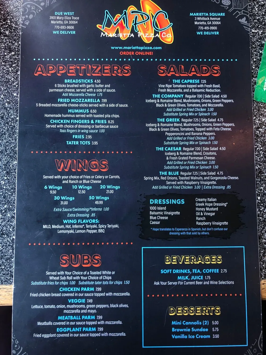 Menu 1