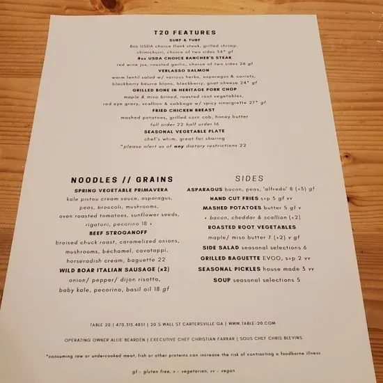 Menu 1