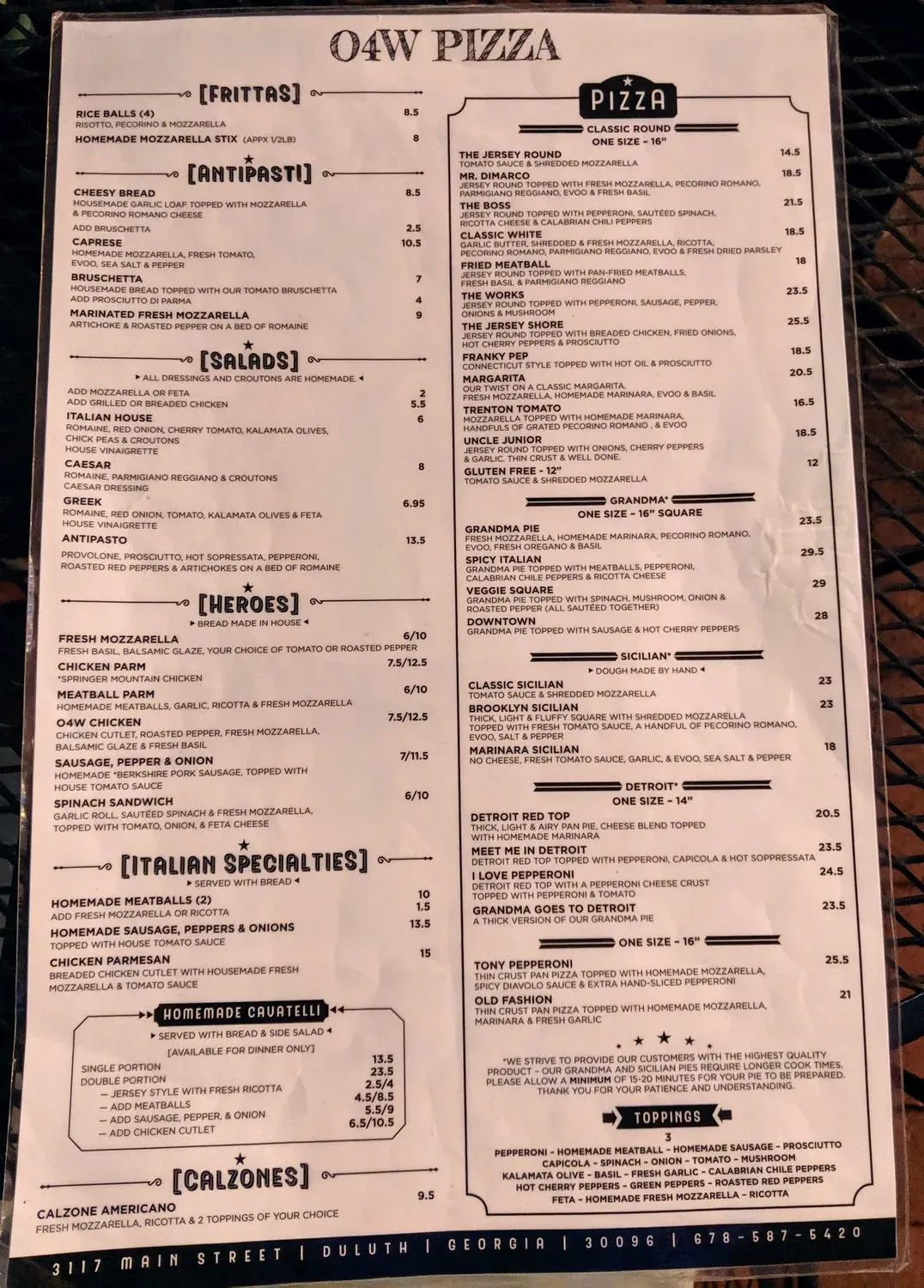 Menu 1