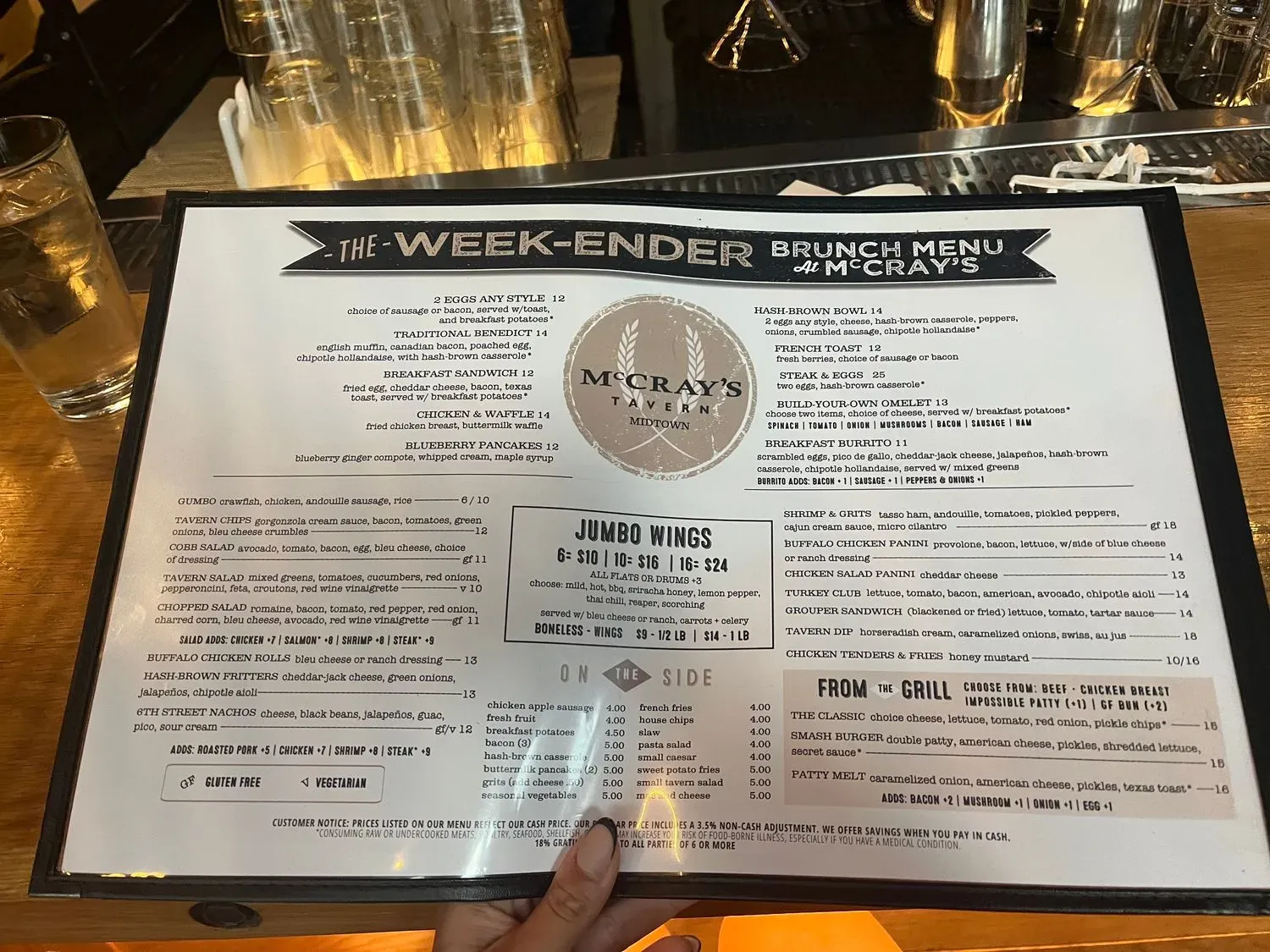 McCray's Tavern Menu - Updated November 2025