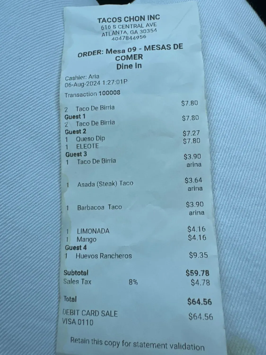 Menu 1