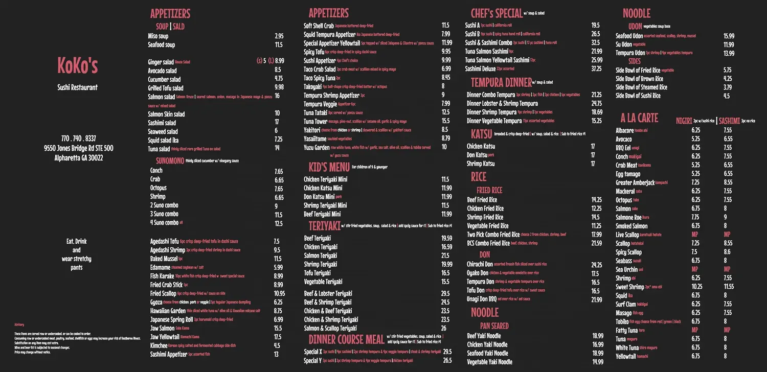 Menu 1