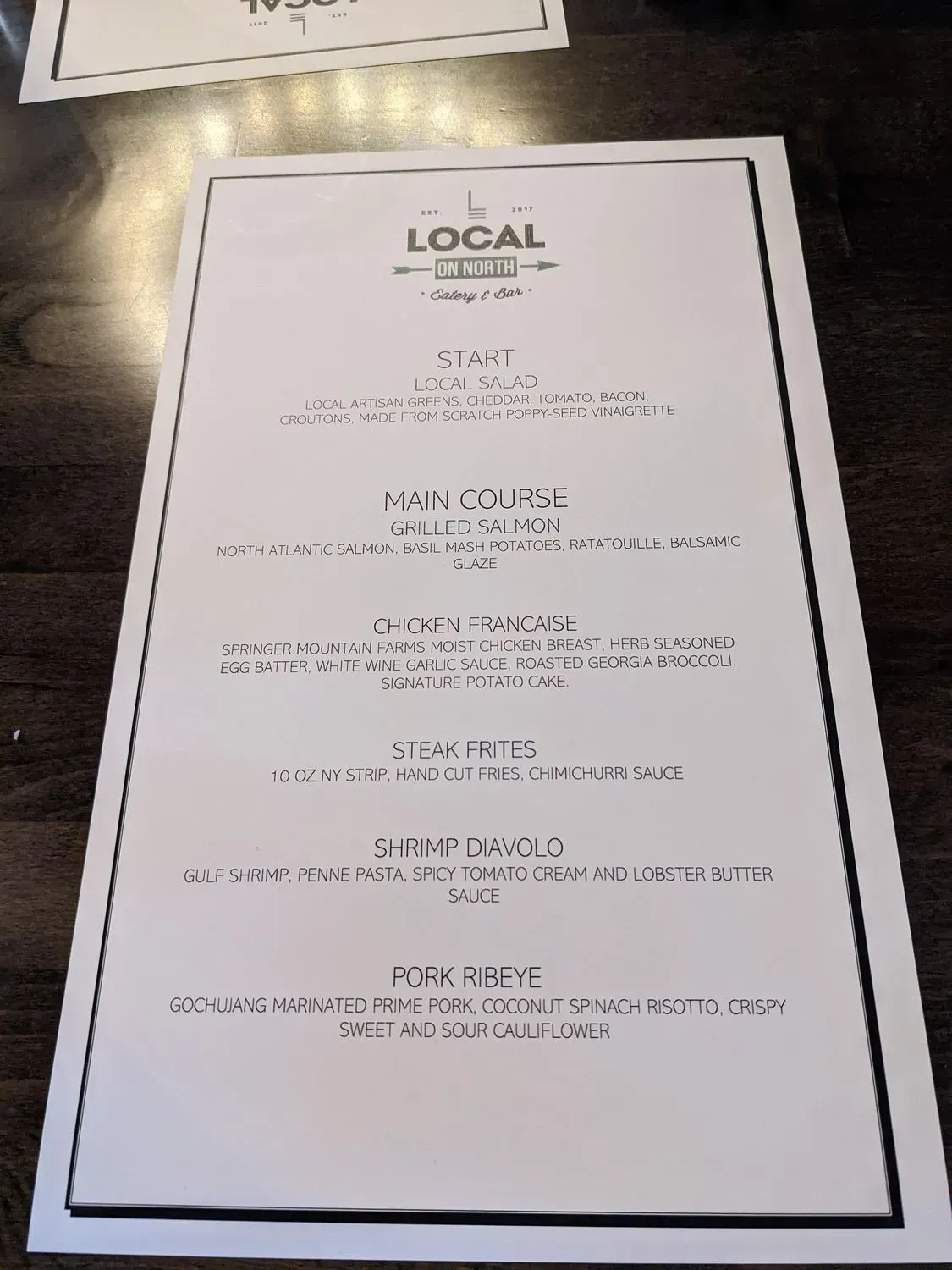 Menu 1