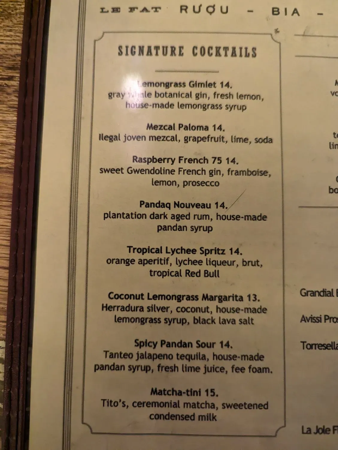 Menu 5