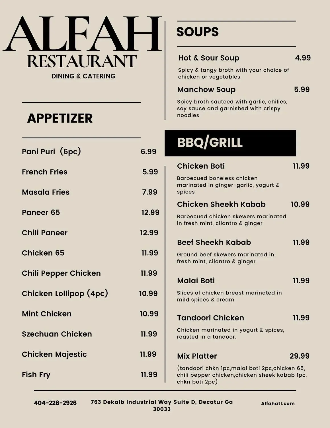 Menu 1