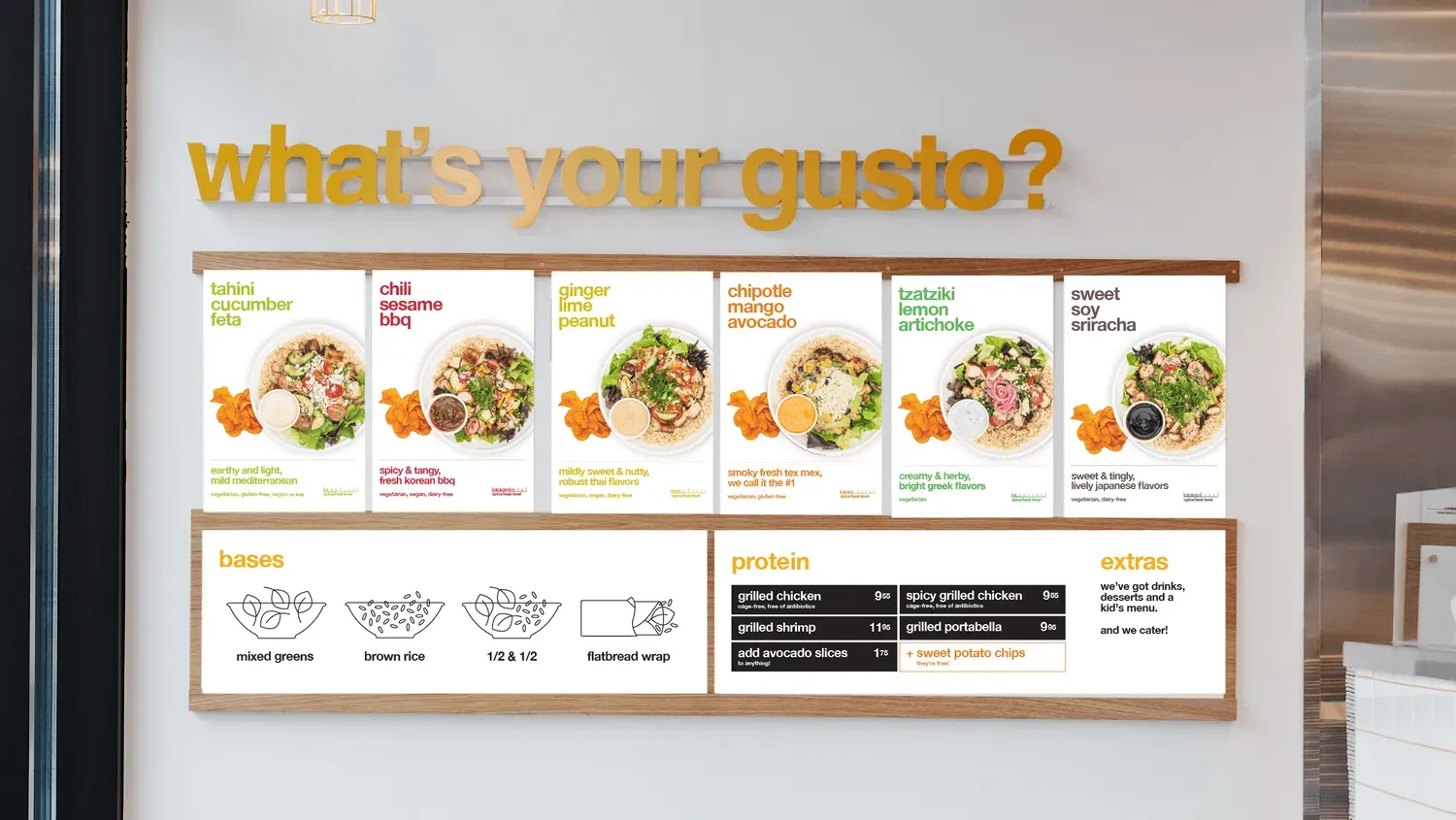 gusto! - healthy bowls & wraps Menu - Updated November 2025