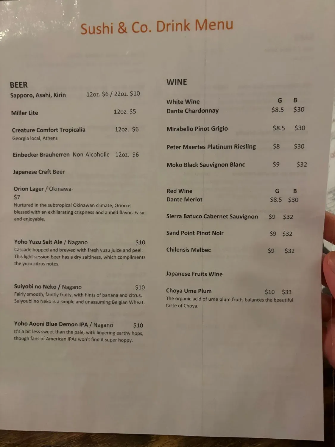 Menu 5