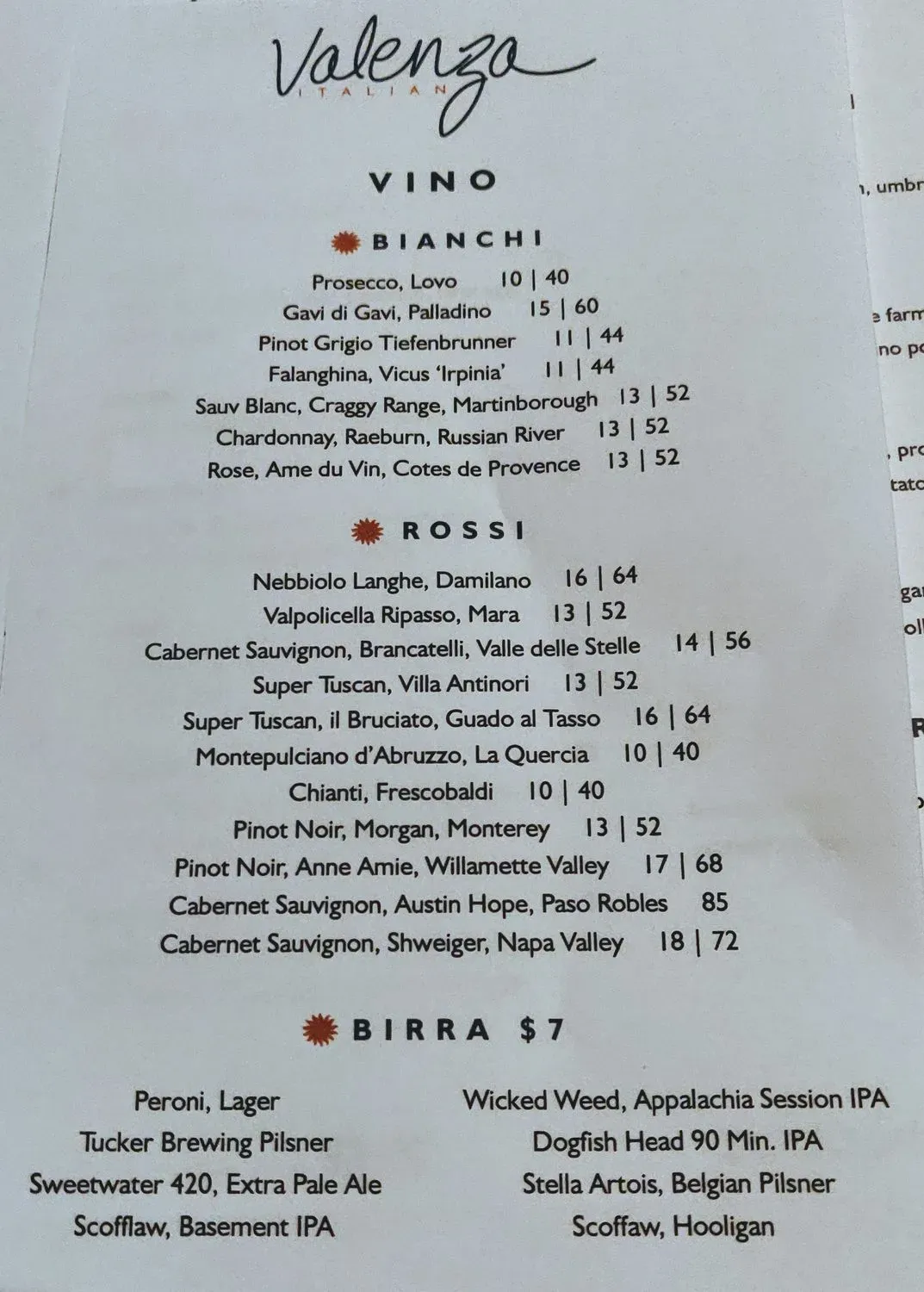 Menu 1