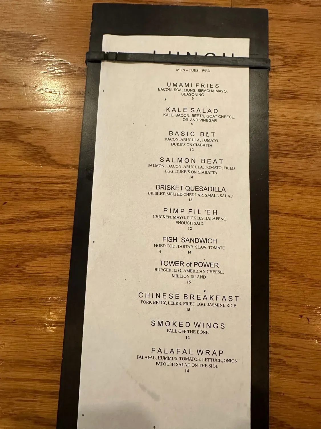 Menu 5