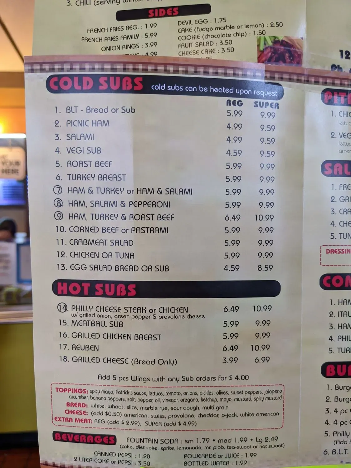 Menu 5