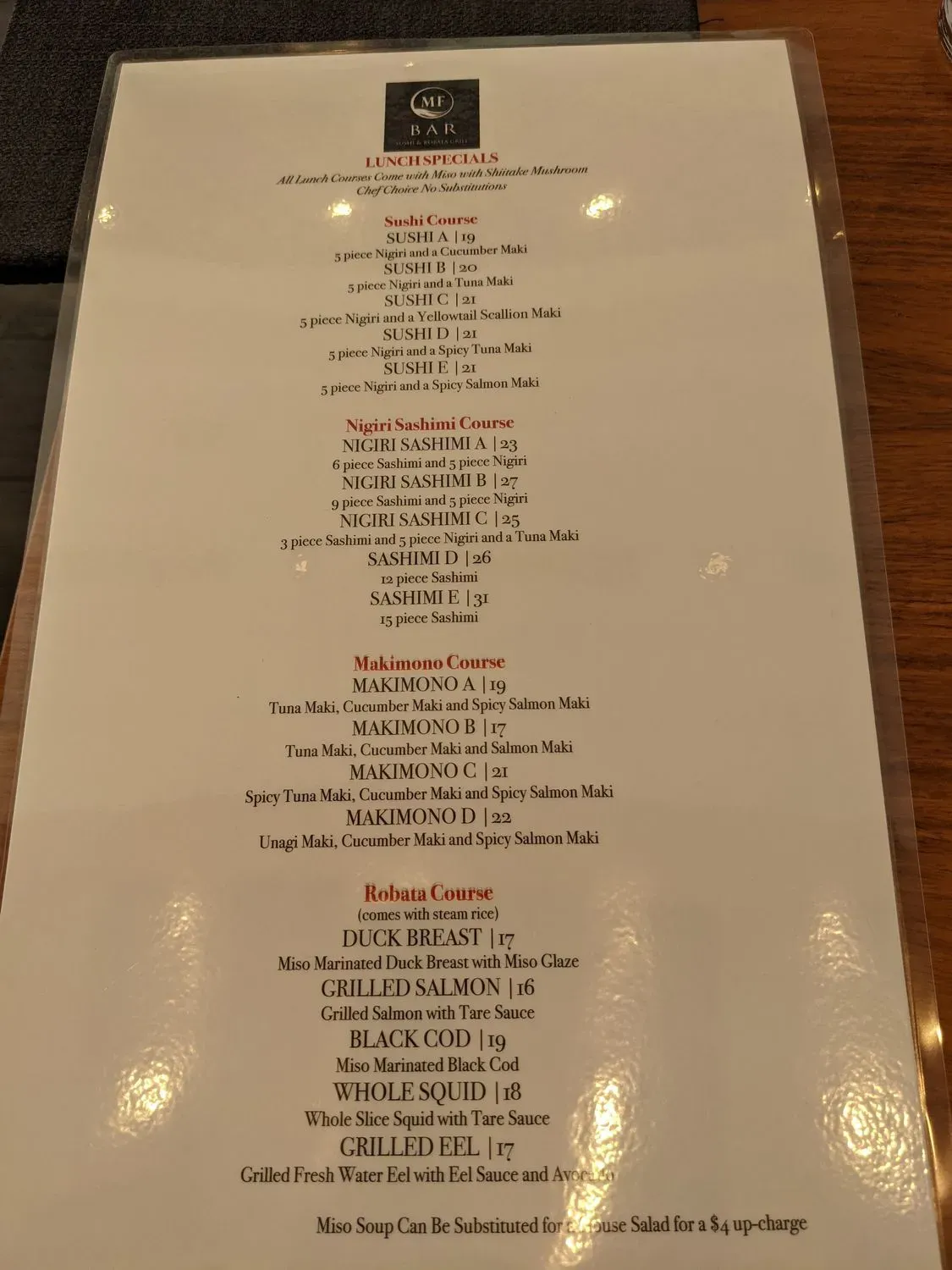 Menu 5