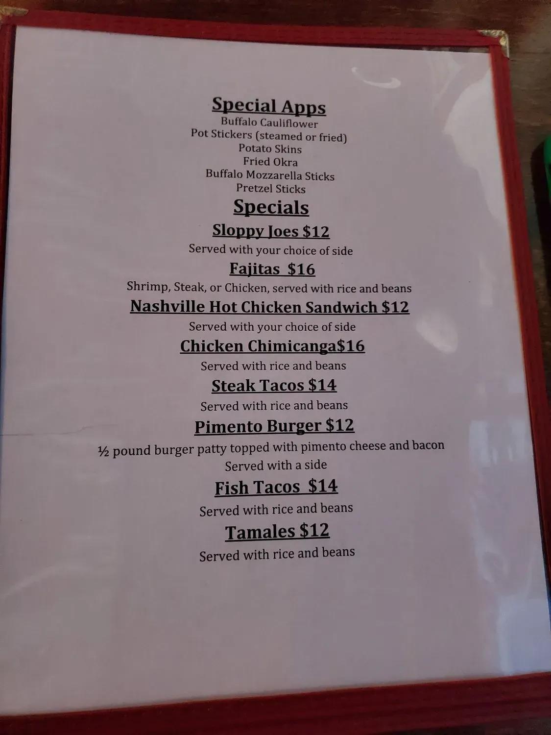 Menu 4