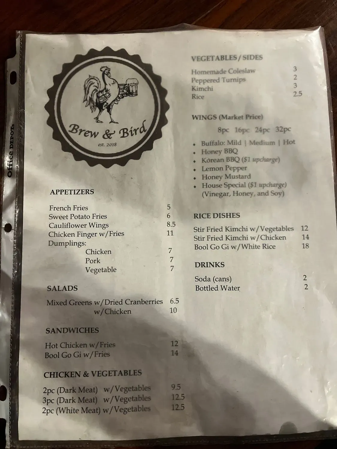 Menu 1