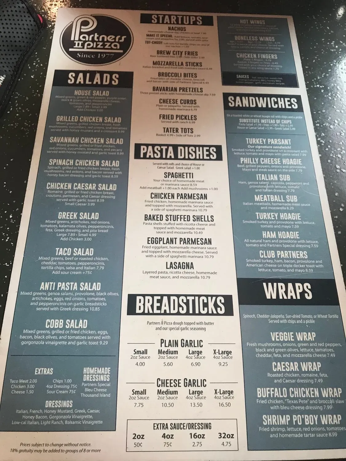 Menu 1