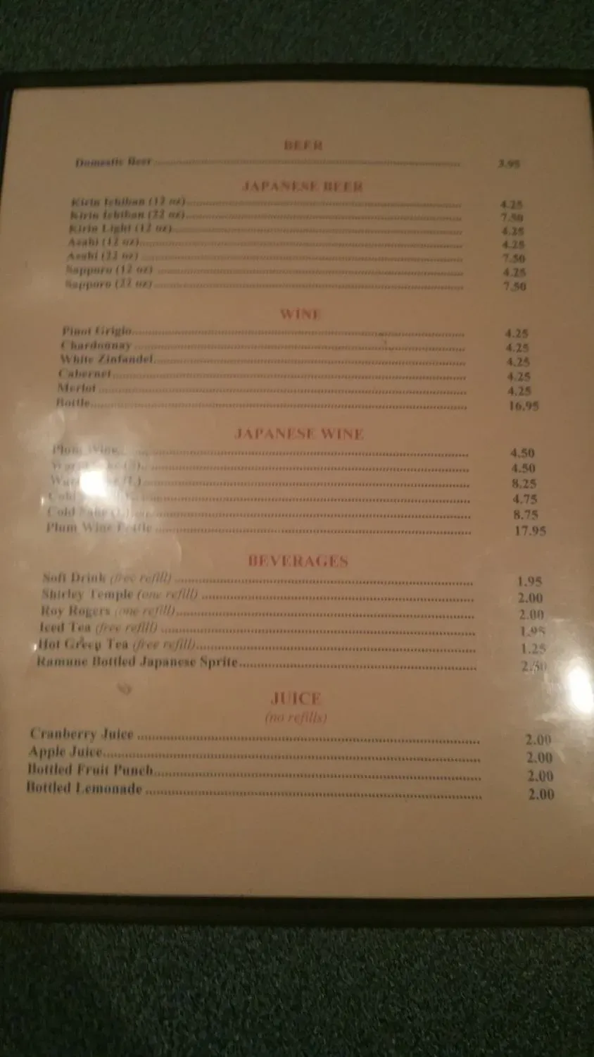 Menu 5